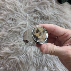 Vintage Unique Silver Bracelet with Artistic Skull Face